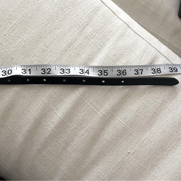 BROOKS BROTHERS - Black Leather Belt with Bow Buckle - Size Small - Picture 9 of 9